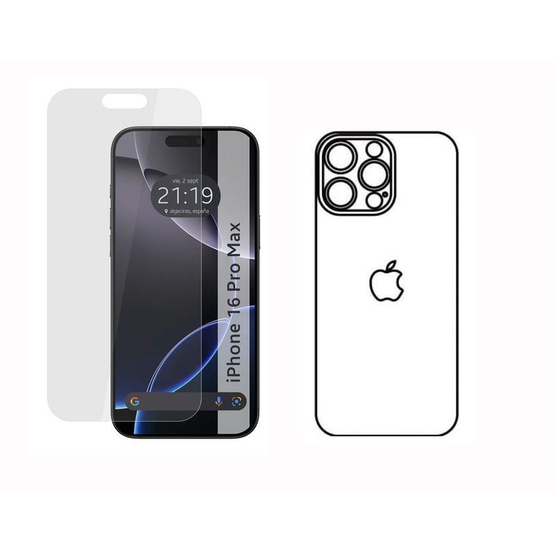 GENERICO - Protector Pantalla Y Trasero Hidrogel Para iPhone 16 Pro Max