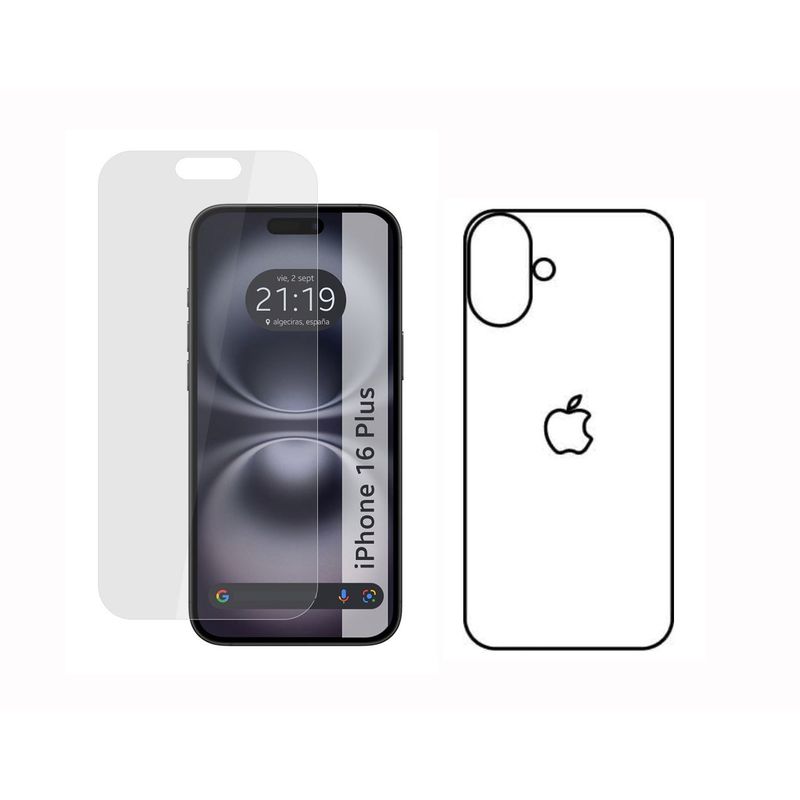 GENERICO - Protector Pantalla Y Trasero Hidrogel Para iPhone 16 Plus