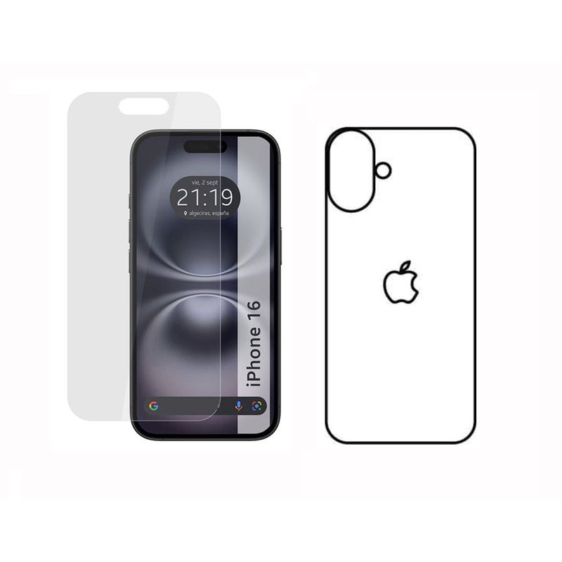 GENERICO - Protector Pantalla Y Trasero Hidrogel Para iPhone 16