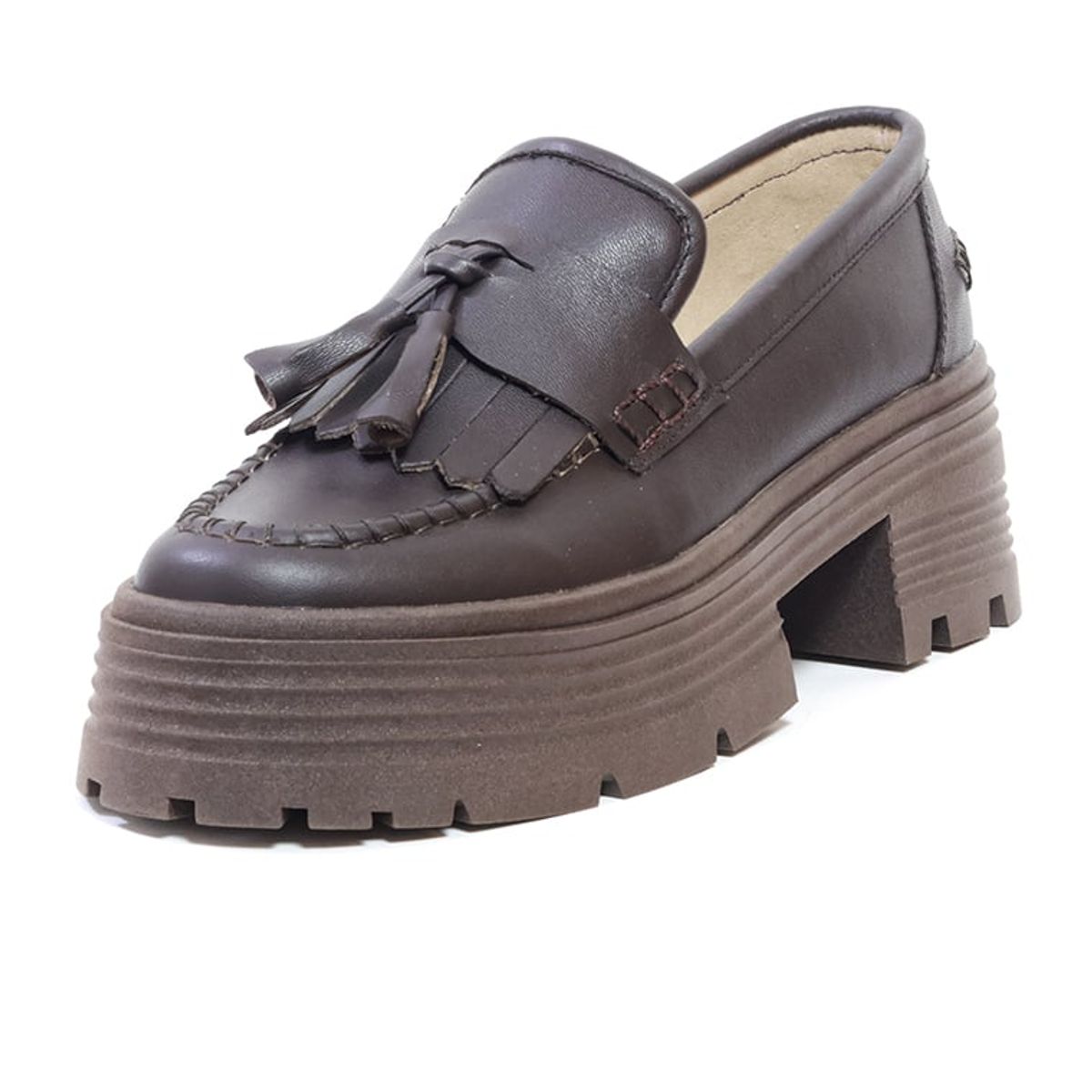 BALLERINA - Mocasín Cuero Café Ballerinas Valeria