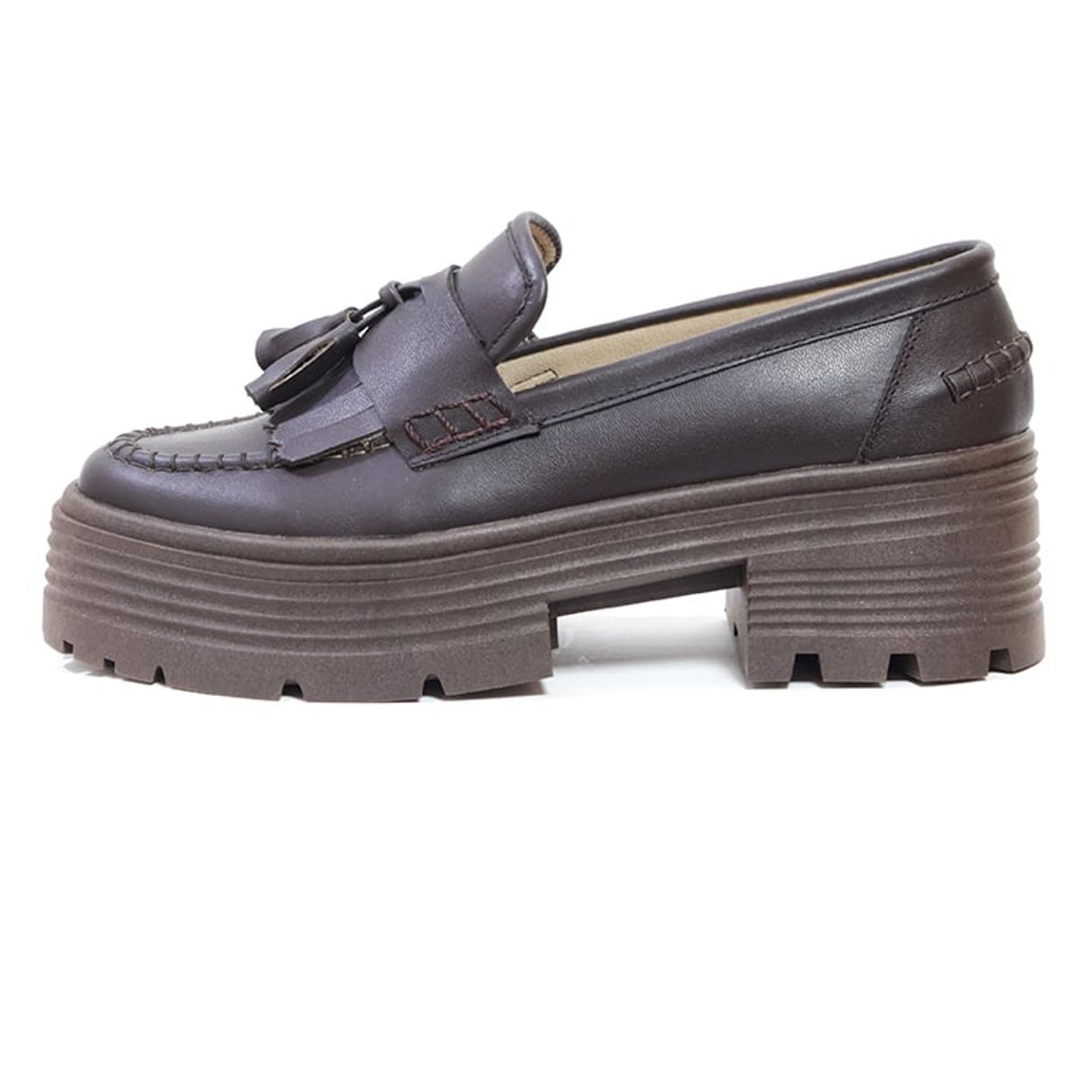 BALLERINA - Mocasín Cuero Café Ballerinas Valeria