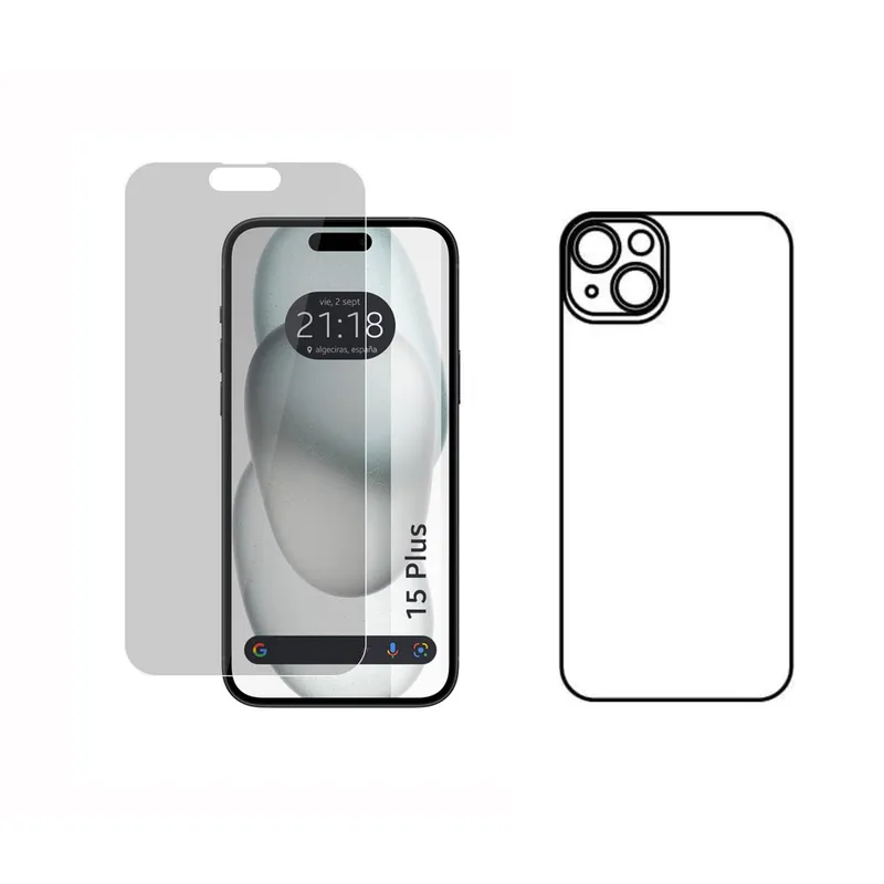GENERICO - Protector Pantalla Y Trasero Hidrogel Para iPhone 15 Plus