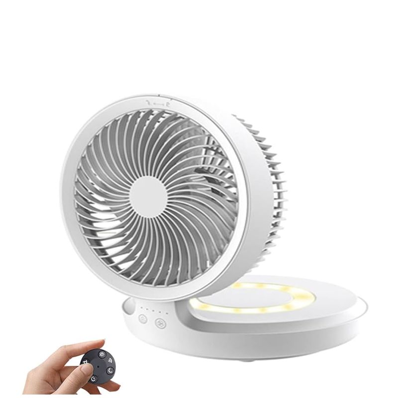 GENERICO - VENTILADOR OSCILANTE RECARGABLE DE 4 VELOCIDADES