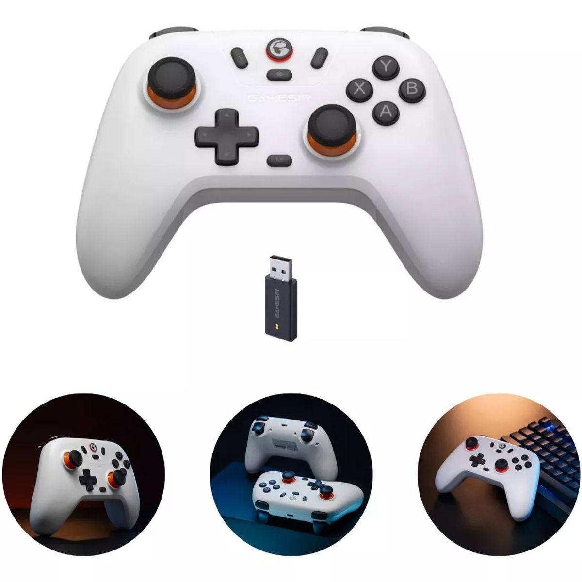 GAMESIR - Gamesir T4 Nova Lite Control Inalámbrico PS5 PC Andriod Iphone Blanco