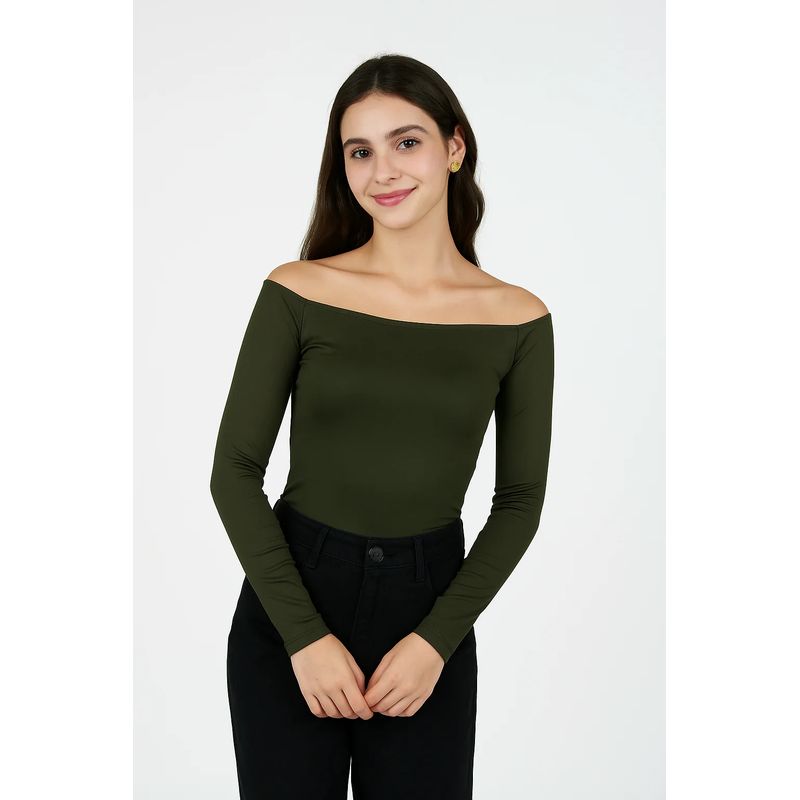 MOLGOA - Body para Mujer Cuello Bandeja Manga Larga - The Manhattan