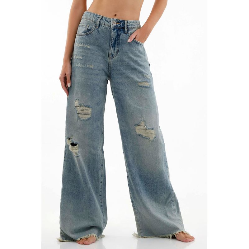TENNIS - Jean Moda azul cinco bolsillos para mujer