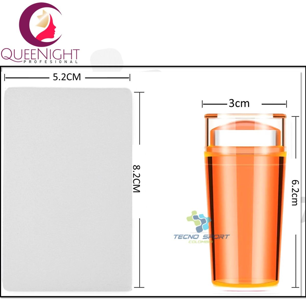 GENERICO - Sello Estampador Uñas + 3 Plantillas Decorador Kit