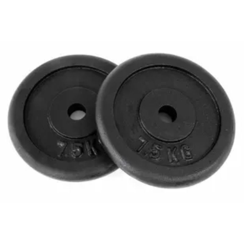 HOMESALE - Combo de 2 Discos de Pesas de 7,5 kg Termoforradas en PVC