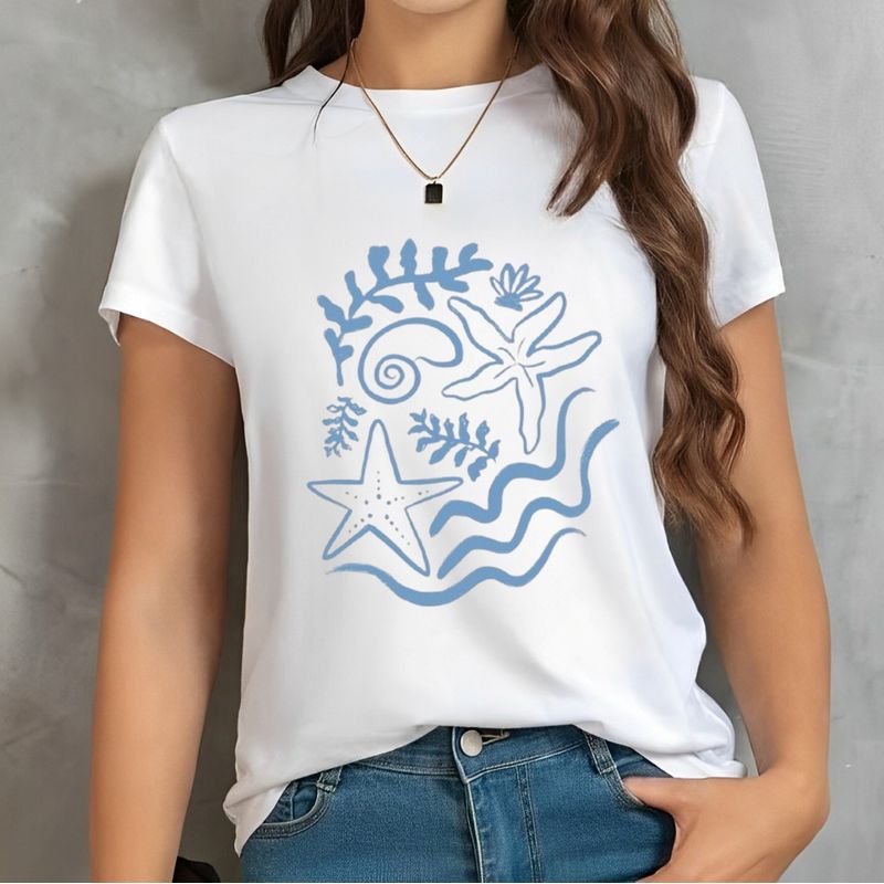 ISMI - Camiseta Mujer Polialgodón Manga Corta Ismi
