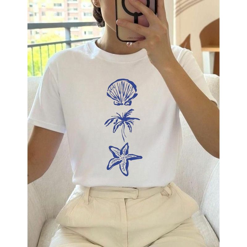 ISMI - Camiseta Mujer Polialgodón Manga Corta Ismi