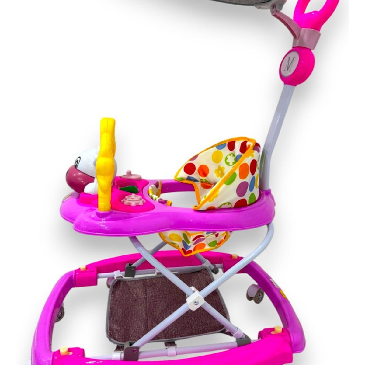KIDSHOP - Caminador Musical Luces Con Guia Vaca 341-1 Rosado