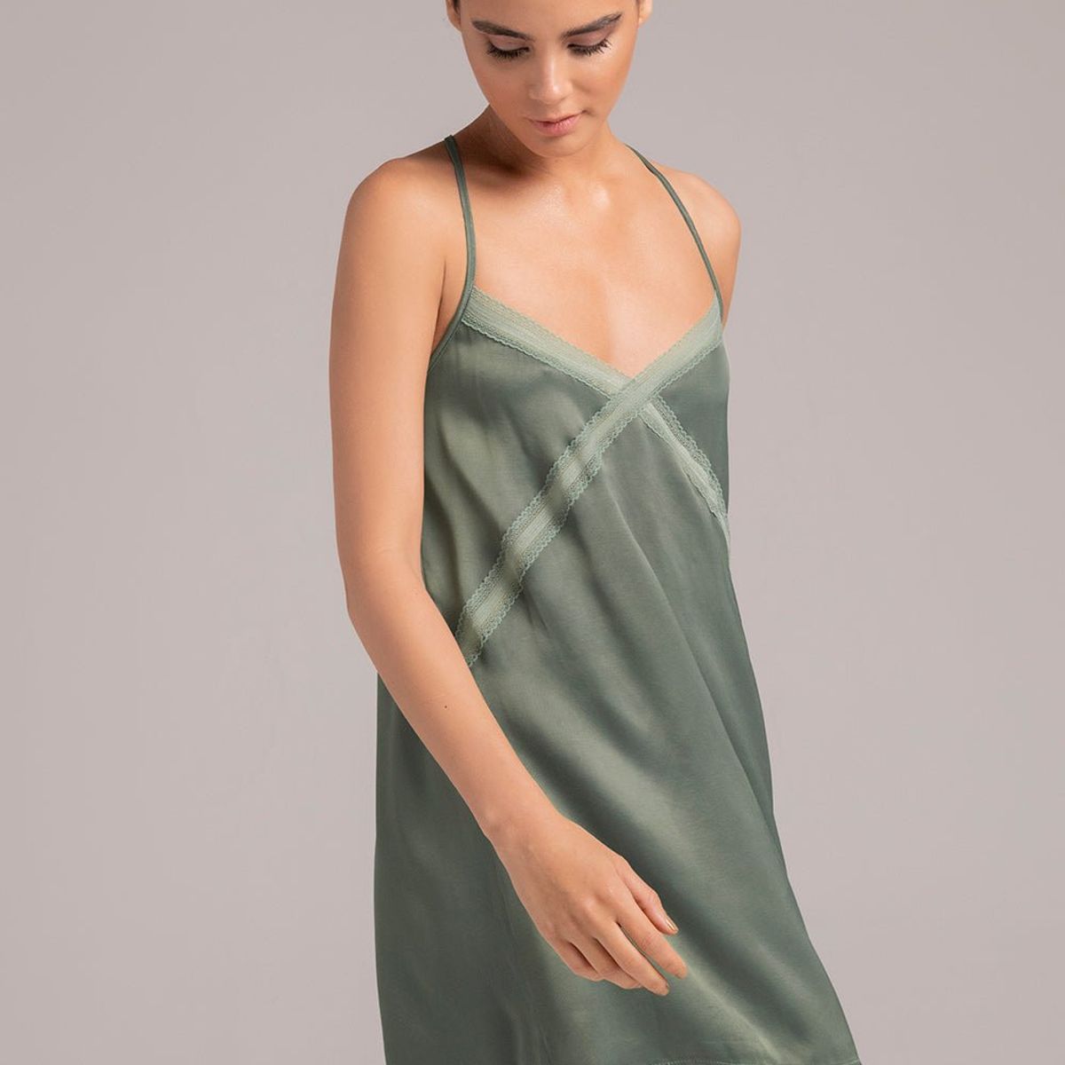 TOUCHE LINGERIE - Batola En Viscosa Satinada Y Encaje Ref  2550051