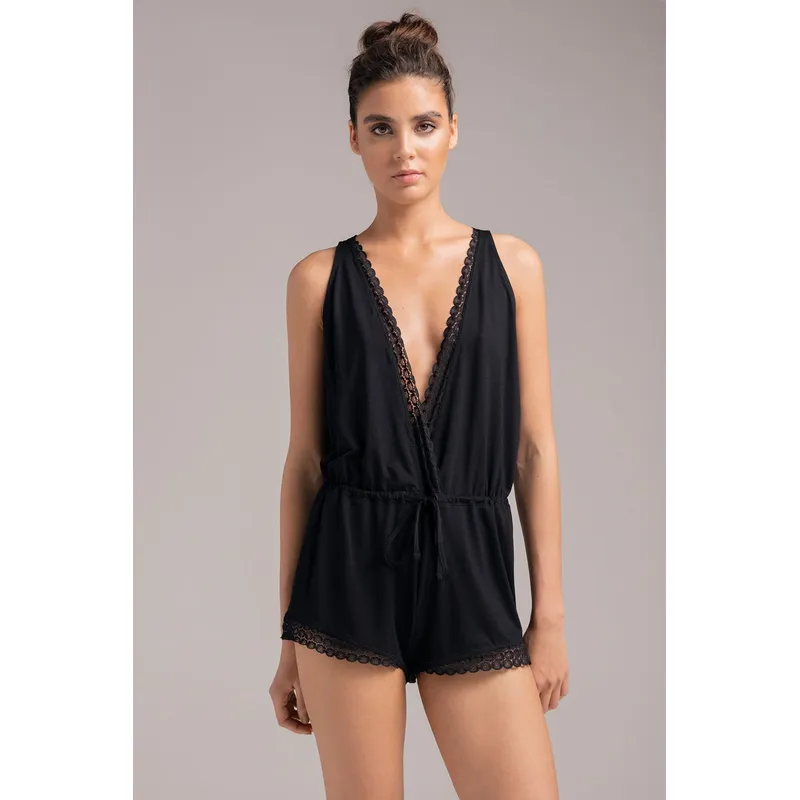 TOUCHE LINGERIE - Enterizo En Punto De Viscosa Y Encaje Ref  2558051