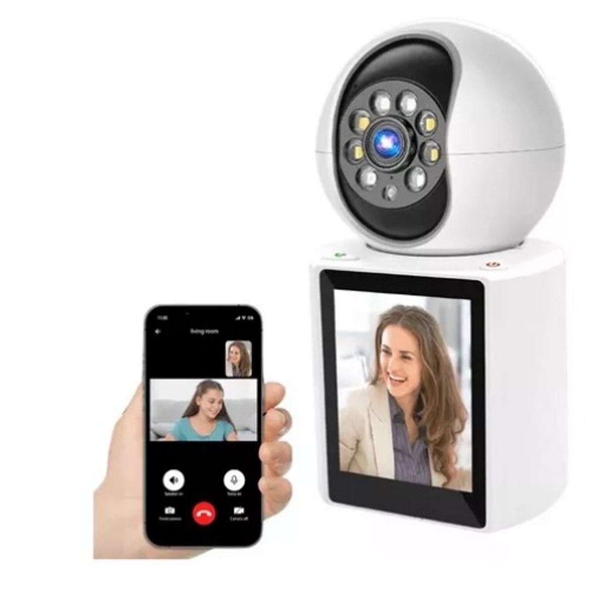 GENERICO - Camara De Seguridad Wifi Ip Con Pantalla