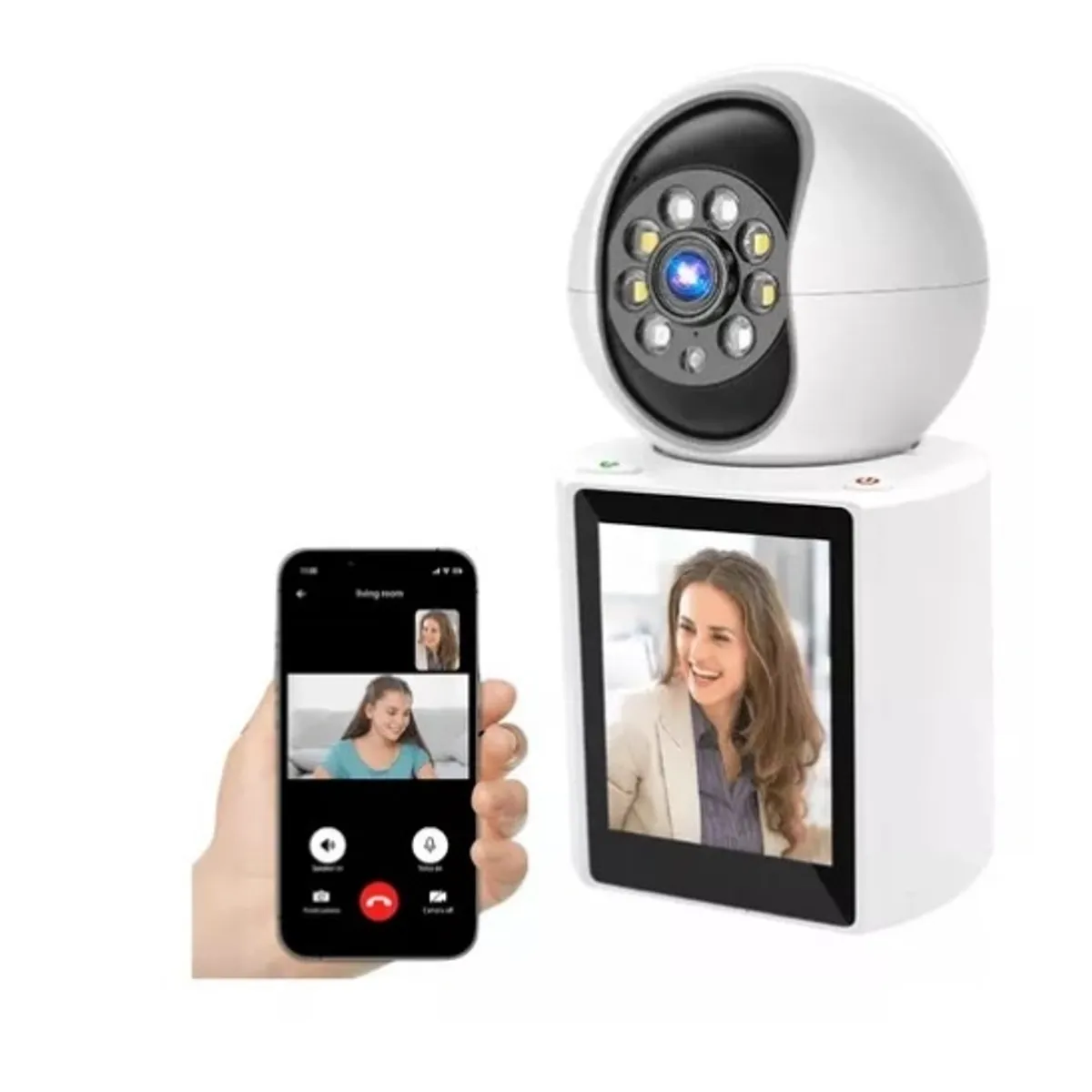 GENERICO - Camara De Seguridad Wifi Ip Con Pantalla