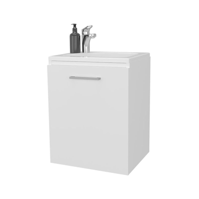 RTA DESIGN - Mueble Lavamanos Saju Blanco Duqueza Incluye Lavamanos Plastiglas Floresta ZF