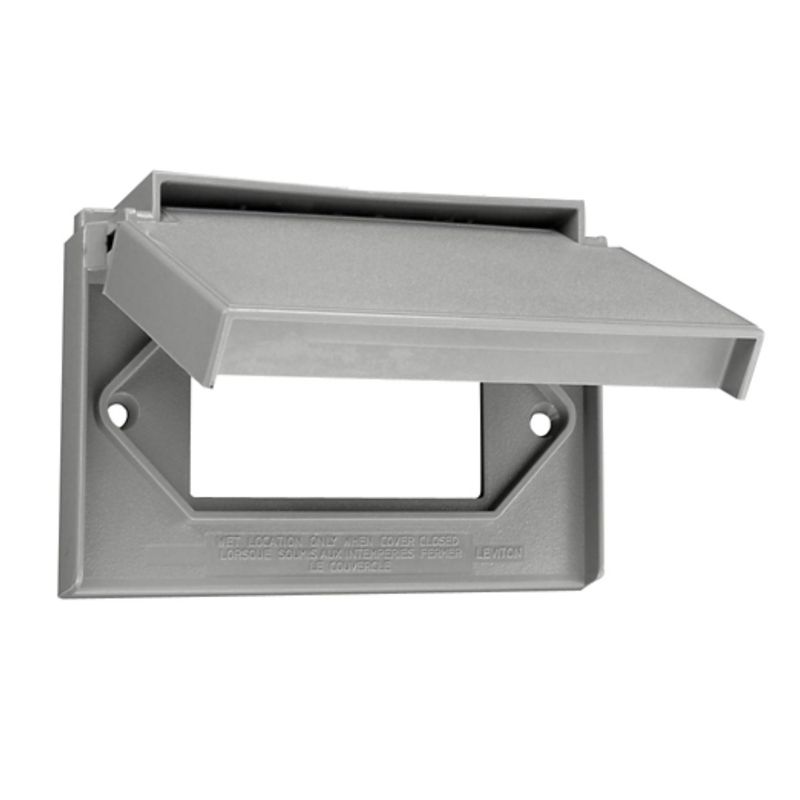 LEVITON - Tapa Intemperie Horizontal Decora-GFCI Leviton 4996-GY Nylon