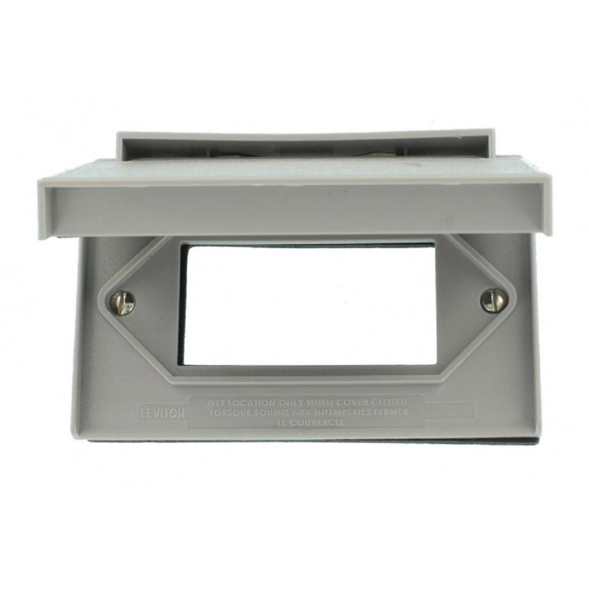 LEVITON - Tapa Intemperie Horizontal Decora-GFCI Leviton 4996-GY Nylon