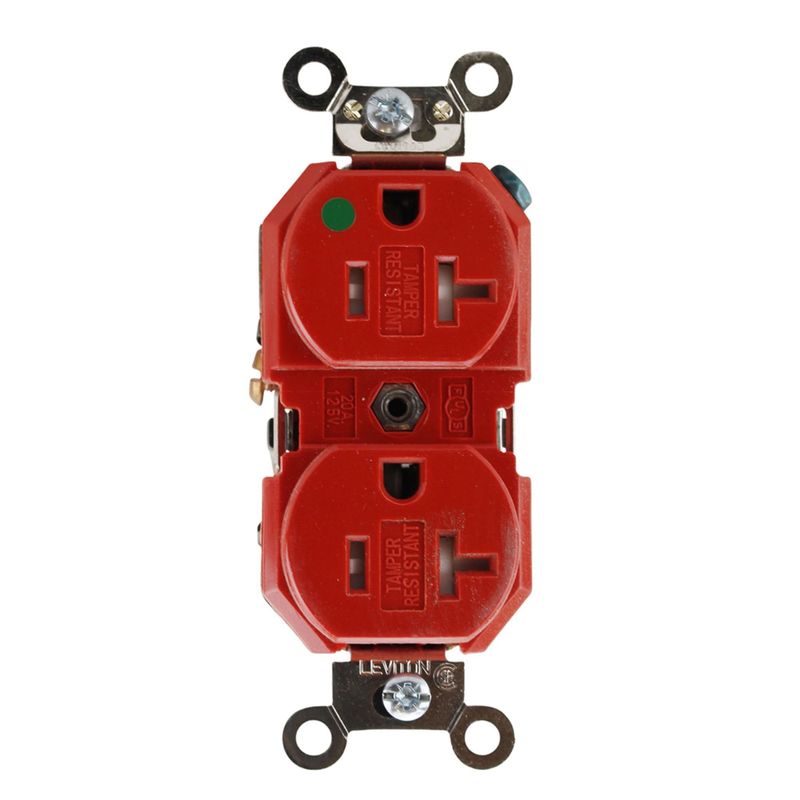LEVITON - Toma Grado hospital Tamper Res. 20A Leviton 8300-SGR 5 - 20R