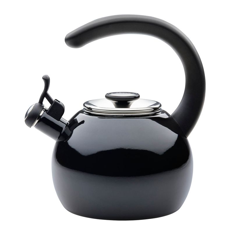CIRCULON - Tetera silbante acero esmalta boquilla abatible 189L Circulon Negra