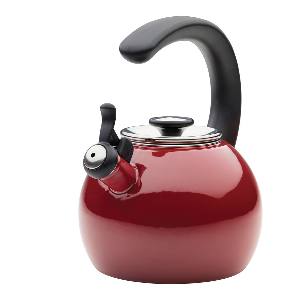 CIRCULON - Tetera silbante acero esmal con boquilla abatible 189L Circulon Rojo