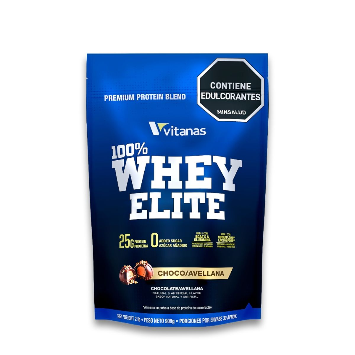VITANAS - 100% Whey Elite 2 Lb Chocoavellana - Vitanas