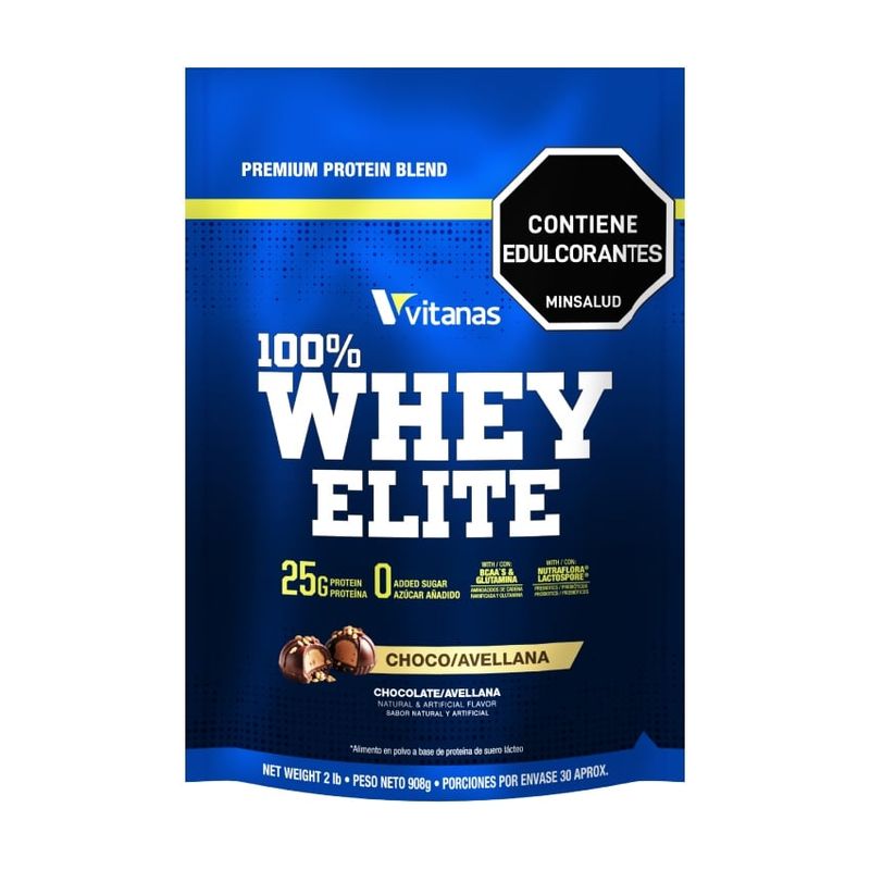 VITANAS - 100 % Whey Elite x 2 lb - ChocoAvellana