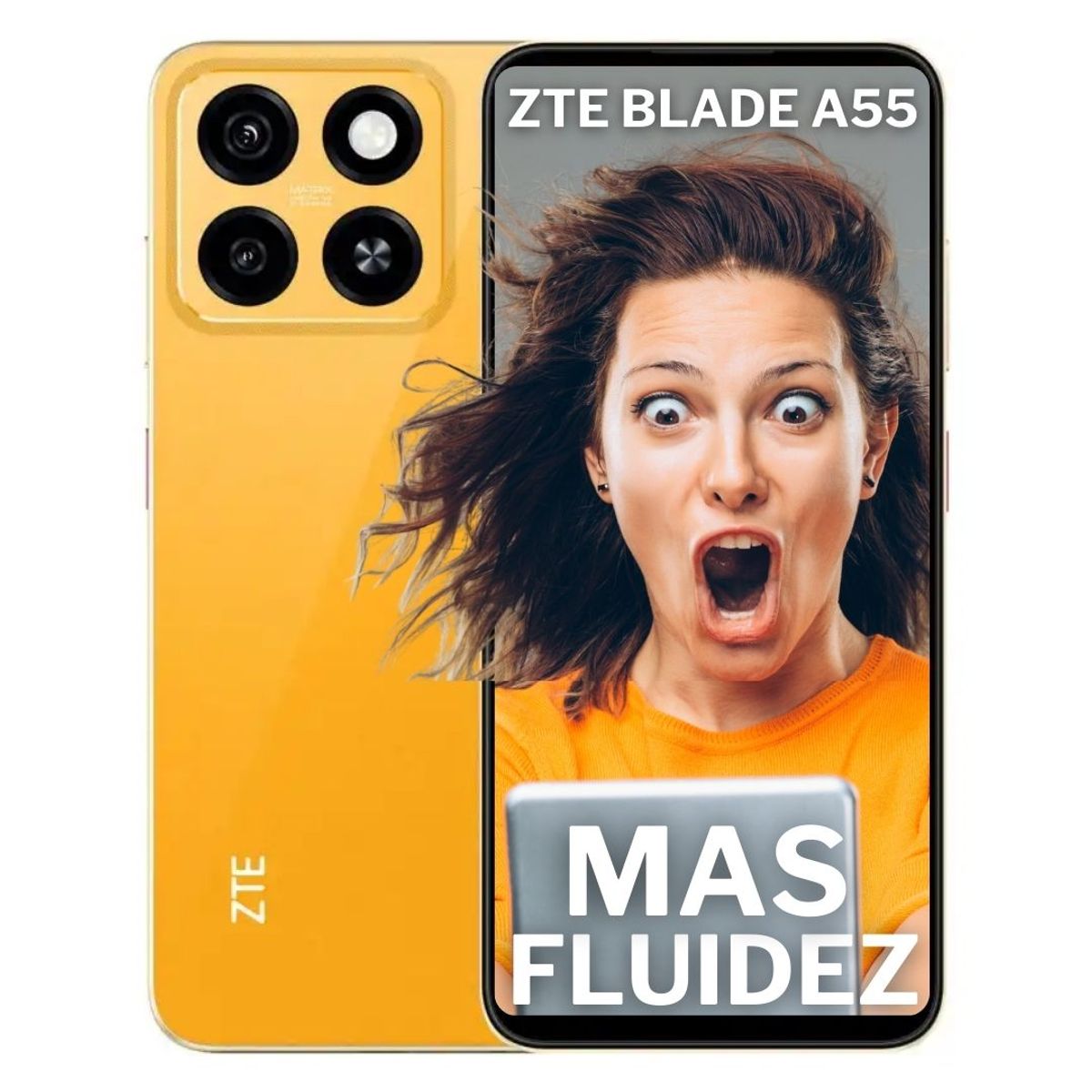 ZTE - Celular ZTE BLADE A55 128GB4GB - Naranja