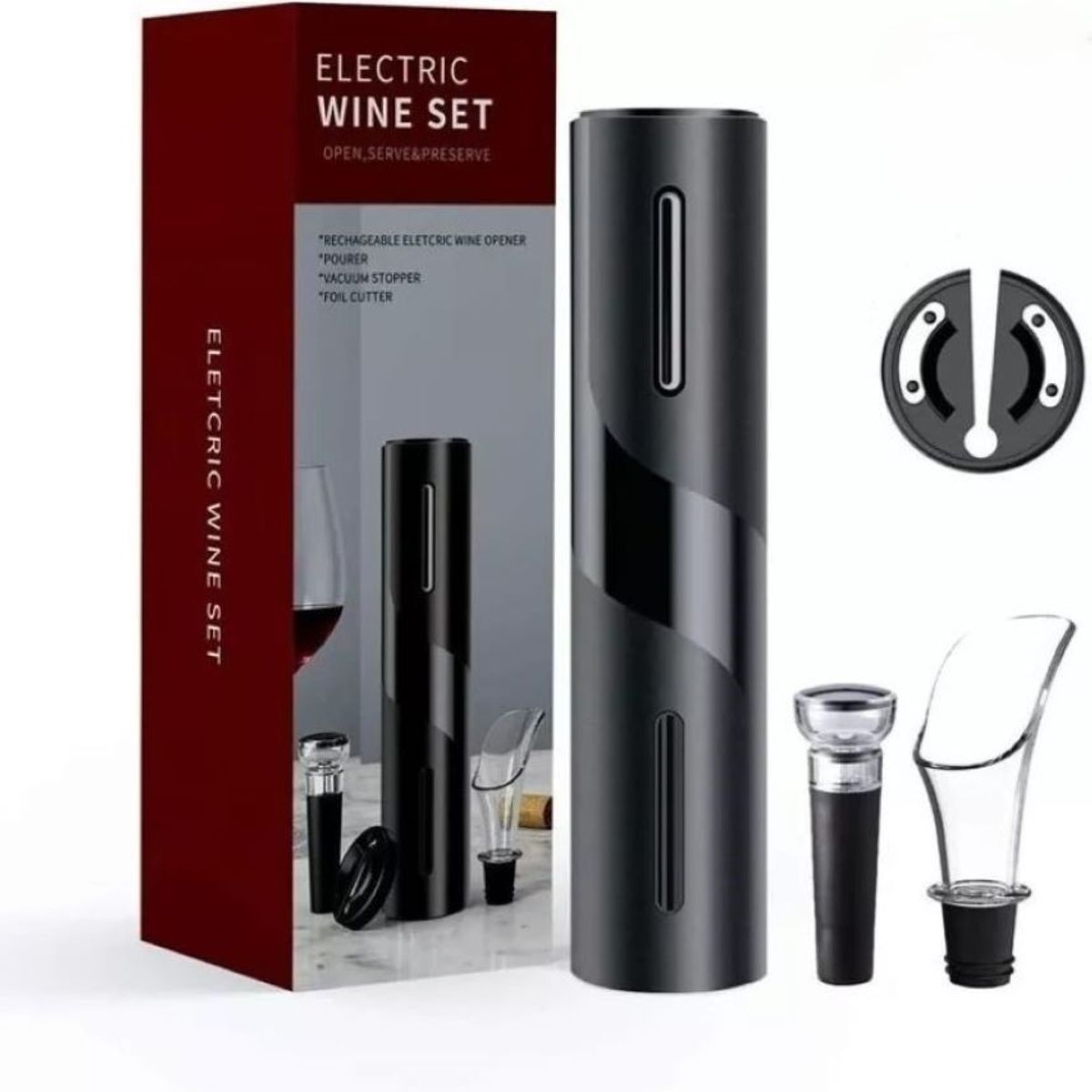 ZHOPI CO - Sacacorcho Electrico Descorchador De Vinos Abridor A Pilas