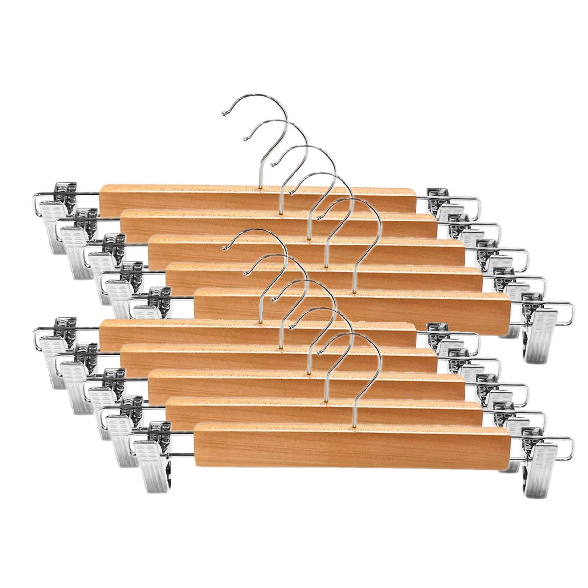 GENERICO - Ganchos De Madera Para Colgar Pantalones 20 Unidades