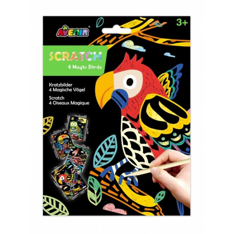GENERICO - ARTE SCRATCH PARA NIÑOS - PAJAROS - RASPAR