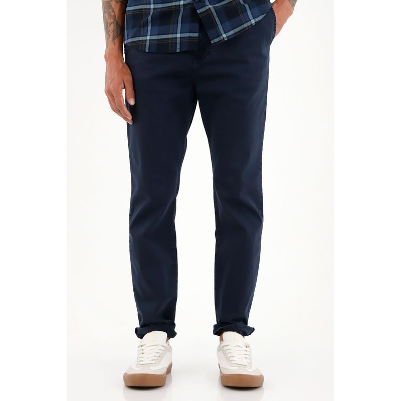 TENNIS - Pantalón tipo chino azul para hombre