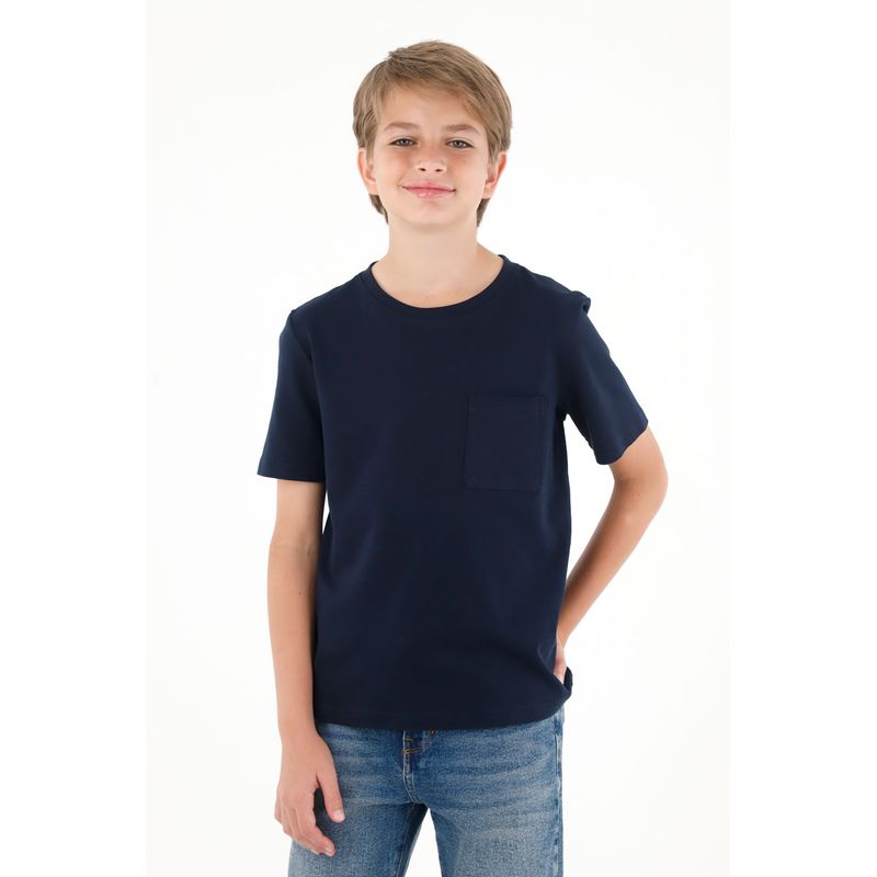 TENNIS - Camiseta manga corta azul para niño