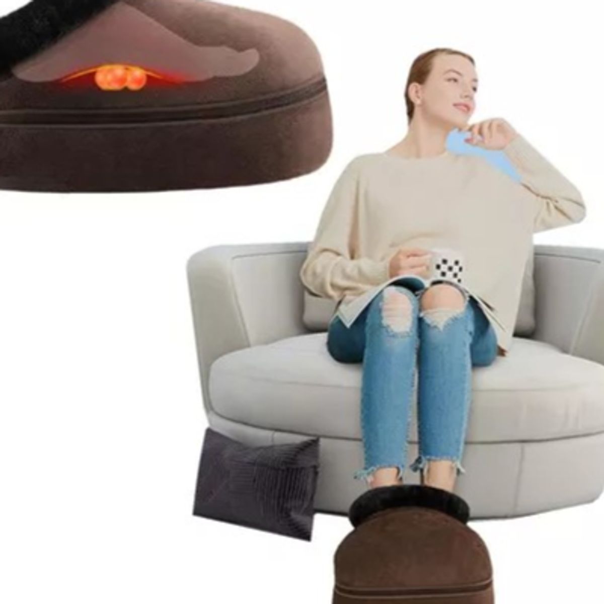 GENERICO - CALENTADOR ELECTRICO PIES MANOS ESPALDA MASAJEADOR DESCANSO
