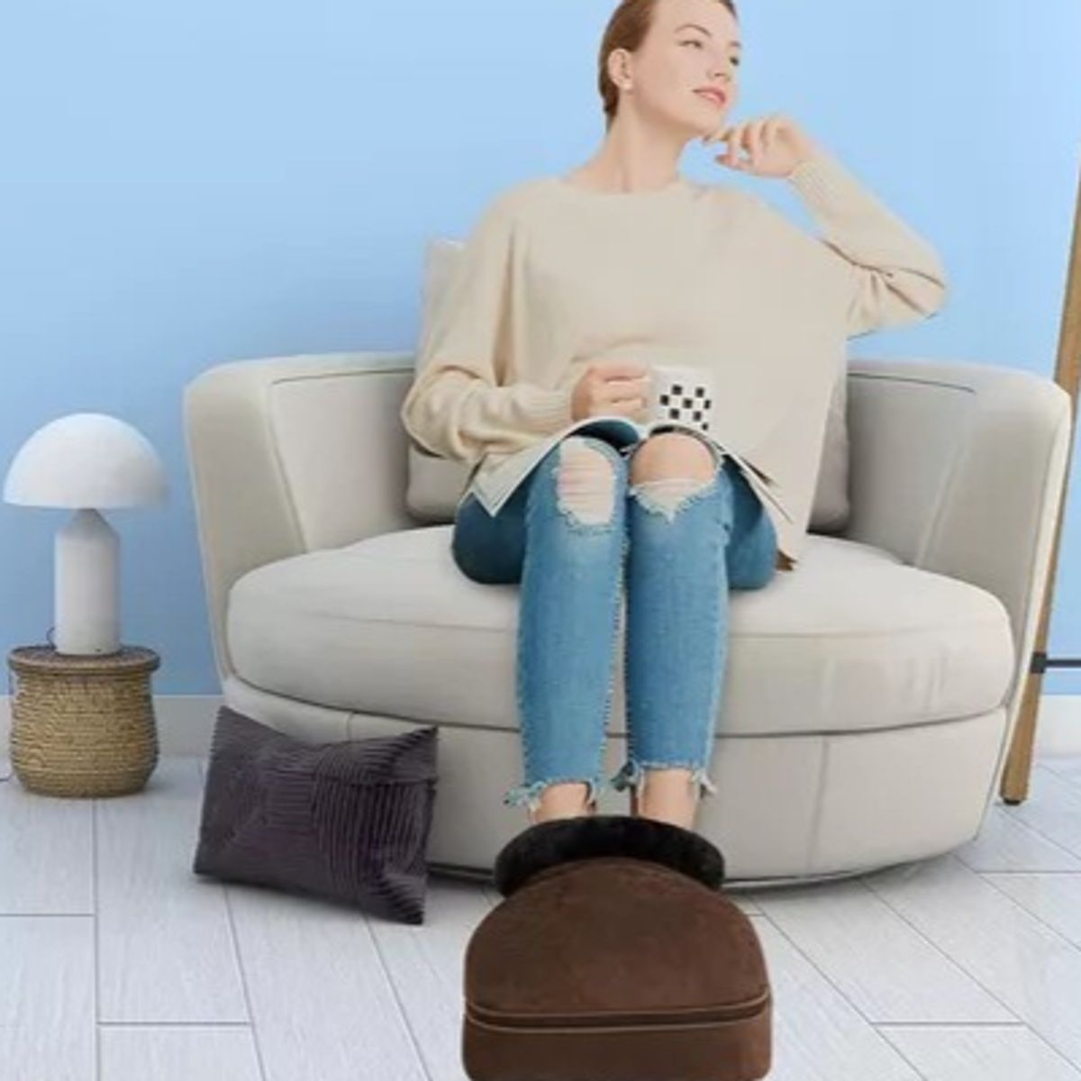 GENERICO - CALENTADOR ELECTRICO PIES MANOS ESPALDA MASAJEADOR DESCANSO