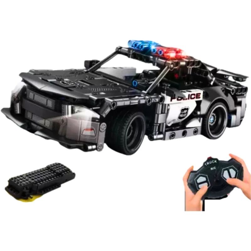 GENERICO - Lego Police Con Control Remoto 359 Pzas Racing Negro