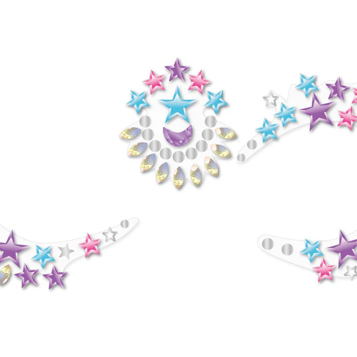 GENERICO - GEMAS STICKERS FACIALES PARA NIÑAS - ESTRELLAS