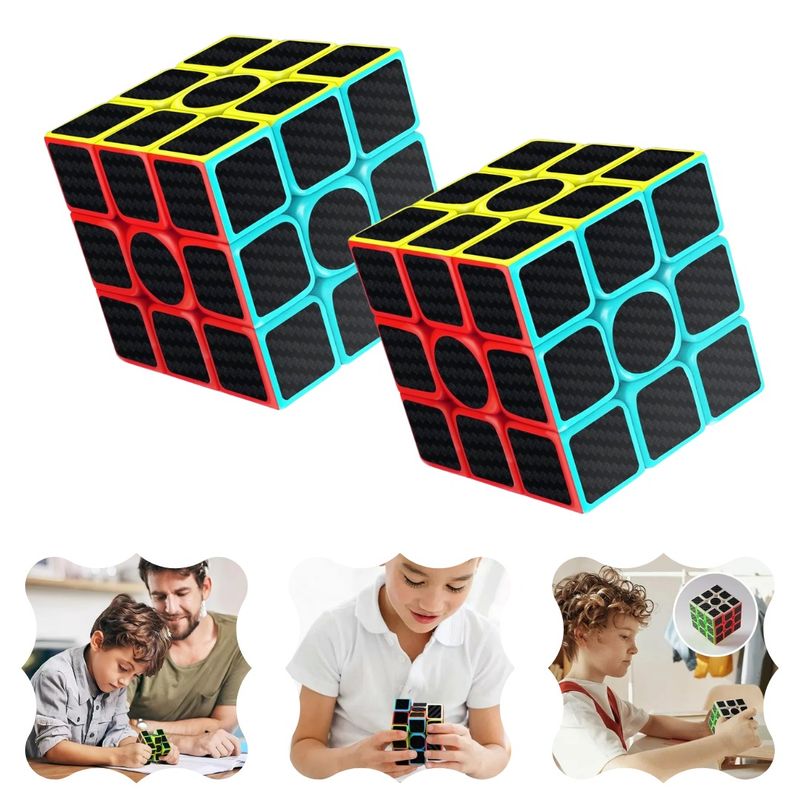 GENERICO - Cubo Rubik Qiyi 3x3 fibra de Carbón Qiyuan Speed
