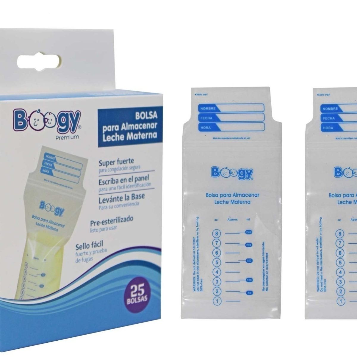 BOOGY - Bolsas de almacenamiento Leche Materna para bebe X25 boogy