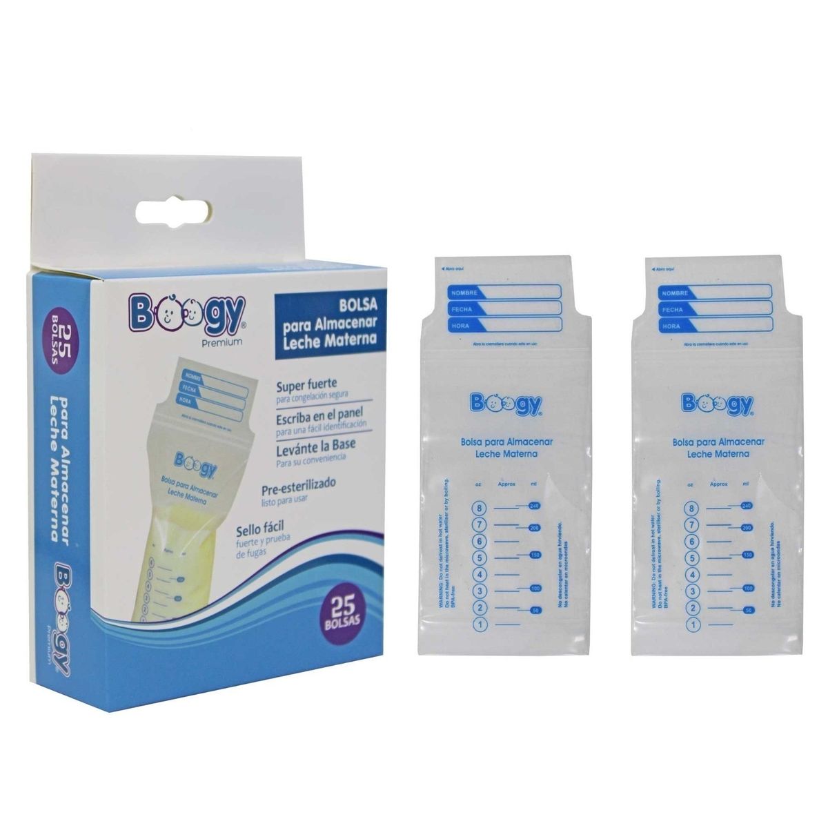 BOOGY - Bolsas de almacenamiento Leche Materna para bebe X25 boogy