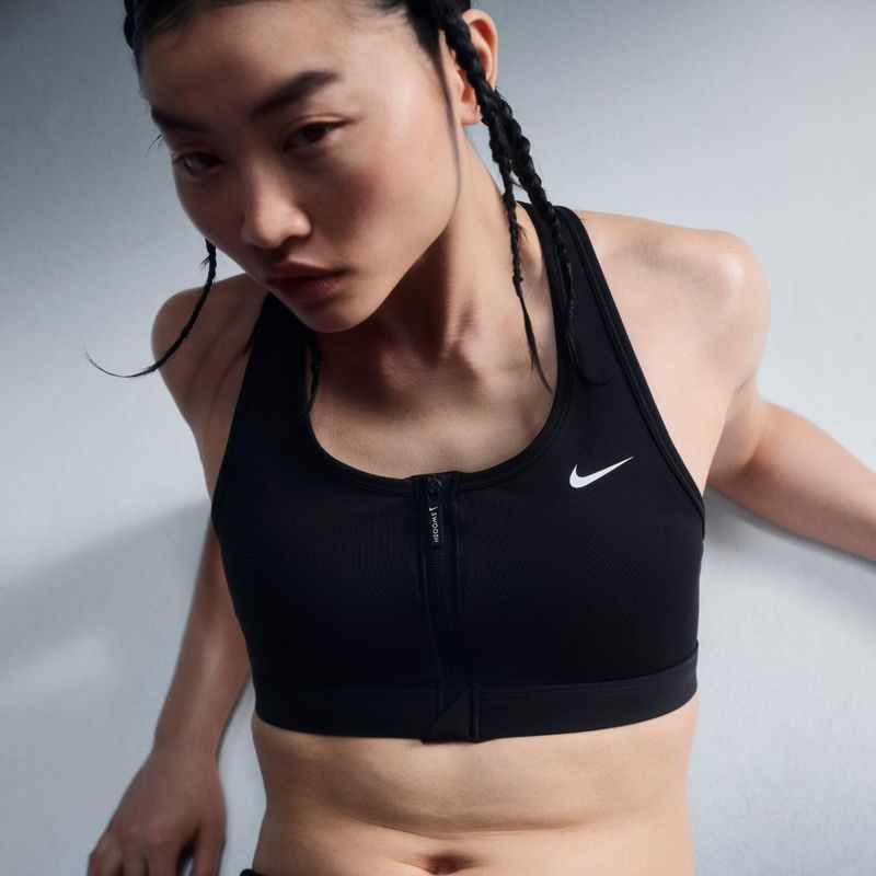 NIKE - Top Mujer Nike Swoosh de cierre frontal