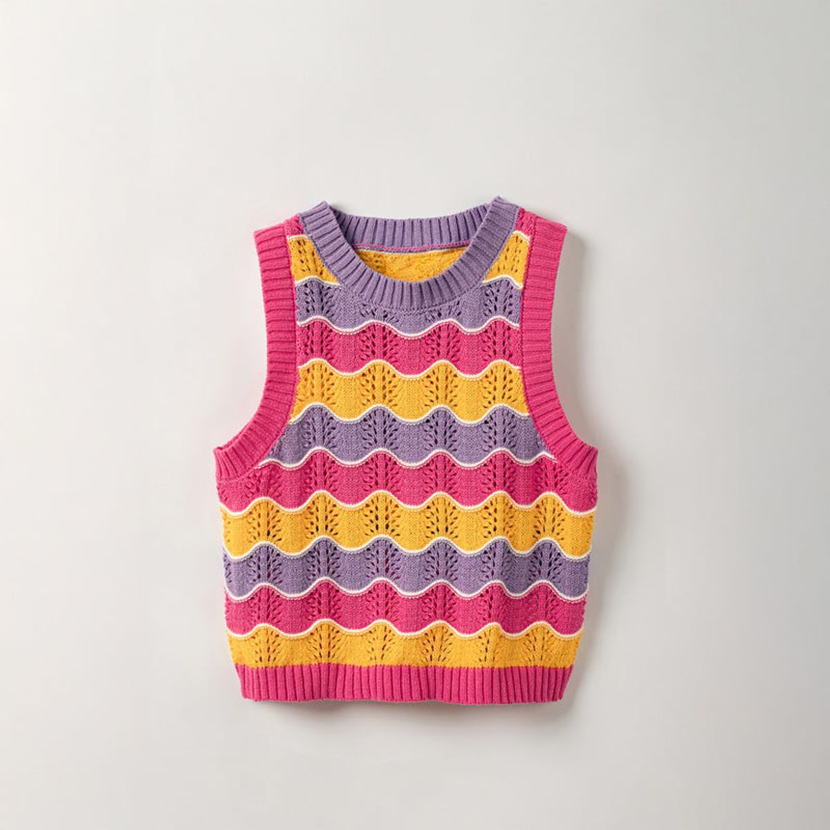 QTORSE - Chaleco tejido para Niña colores