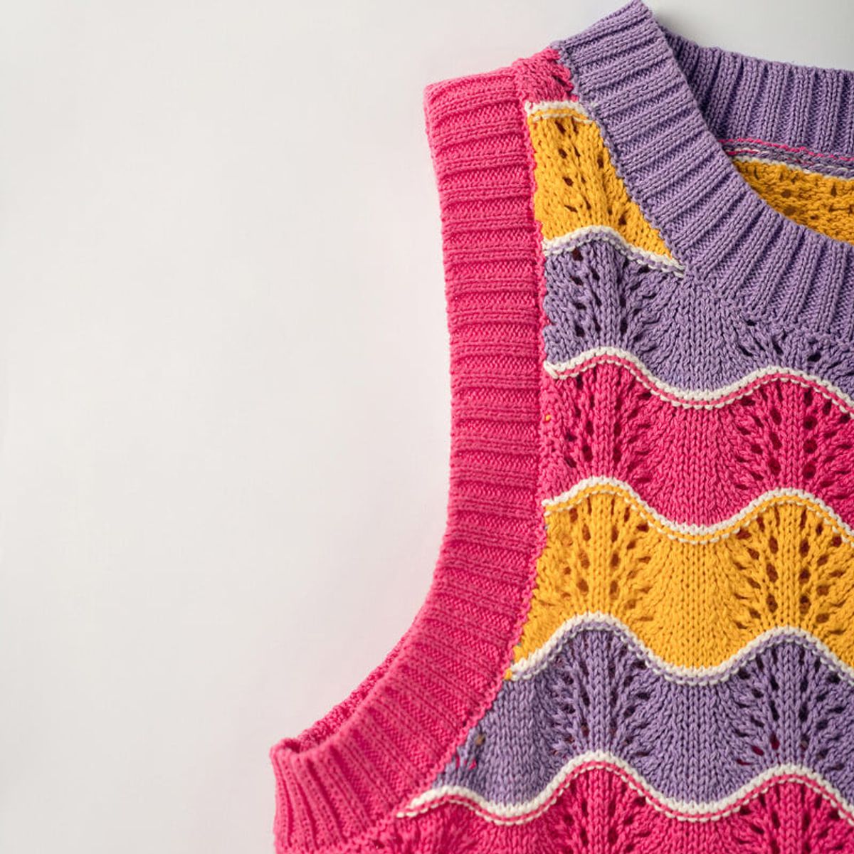 QTORSE - Chaleco tejido para Niña colores