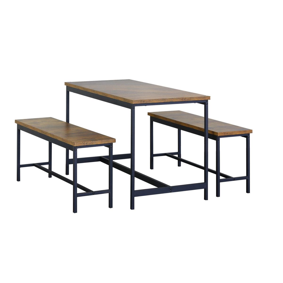 DIMATEX LEON - Juego Comedor Industrial Con Dos Bancas Cocina Refmelquiades