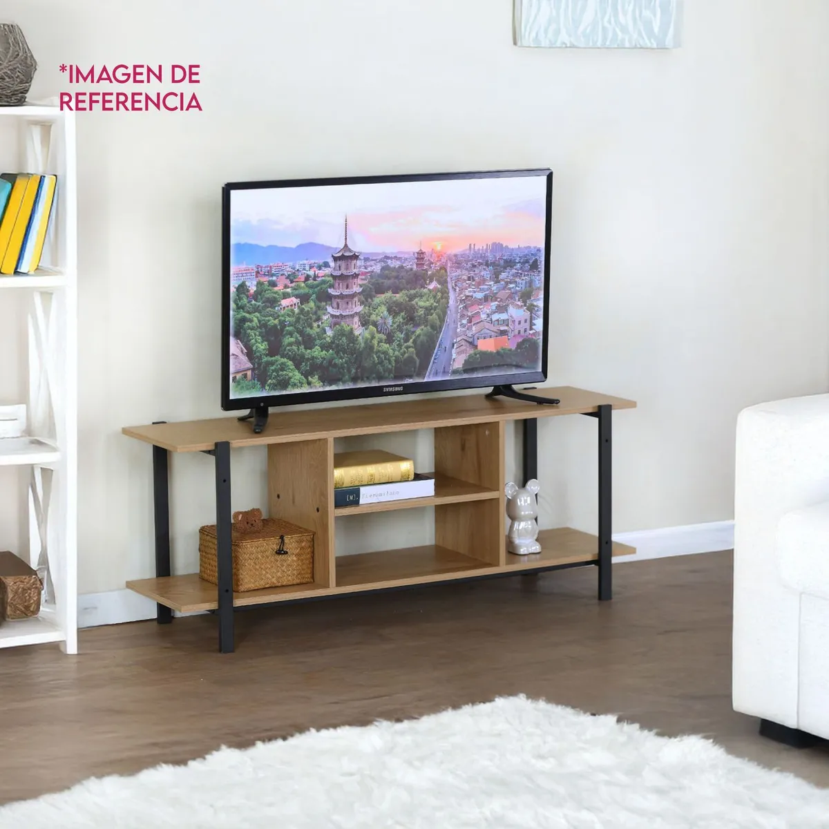 DIMATEX LEON - Mesa Para TV Industrial Dos Niveles 55 Pulgadas Refaurelio