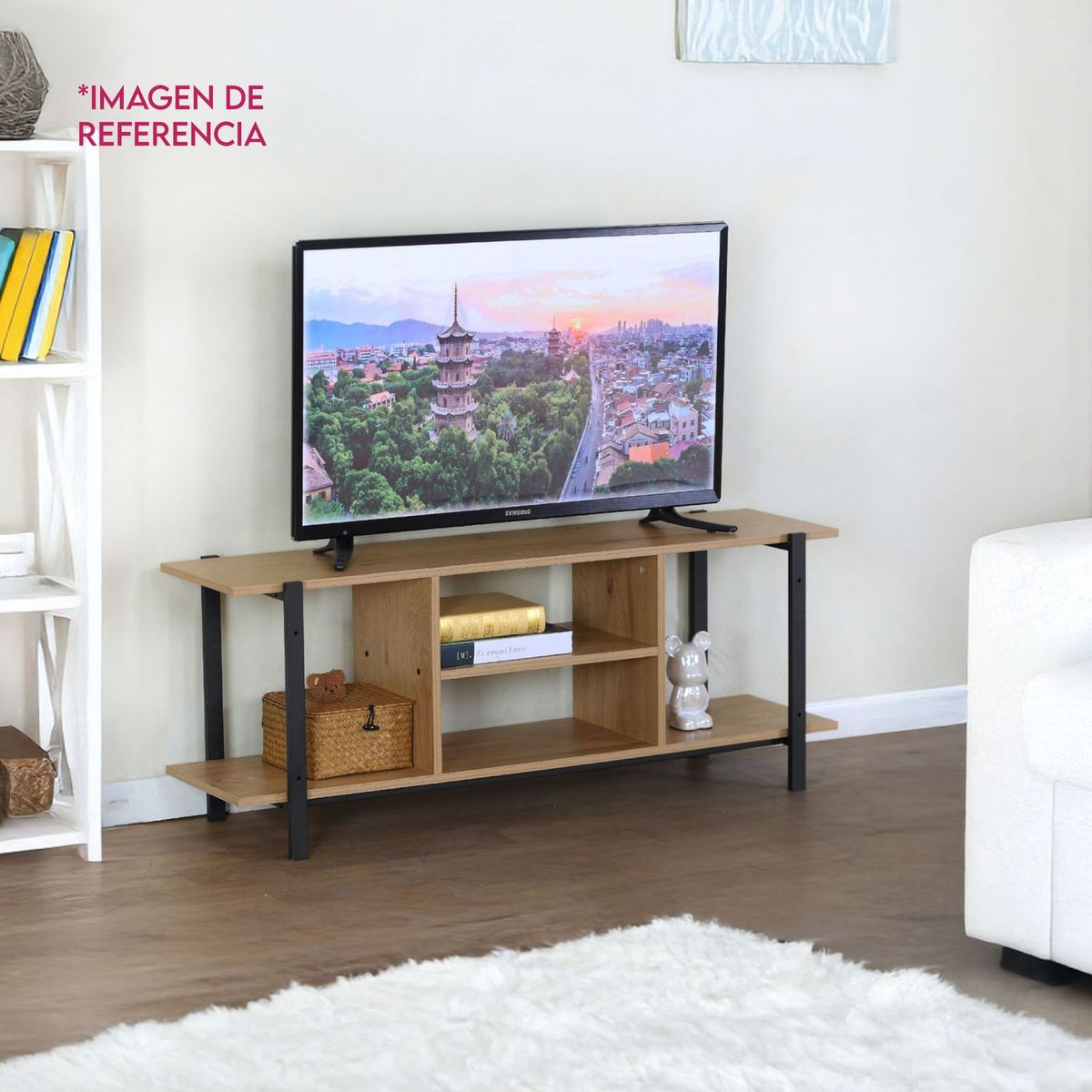 DIMATEX LEON - Mesa Para TV Industrial Dos Niveles 55 Pulgadas Refaurelio