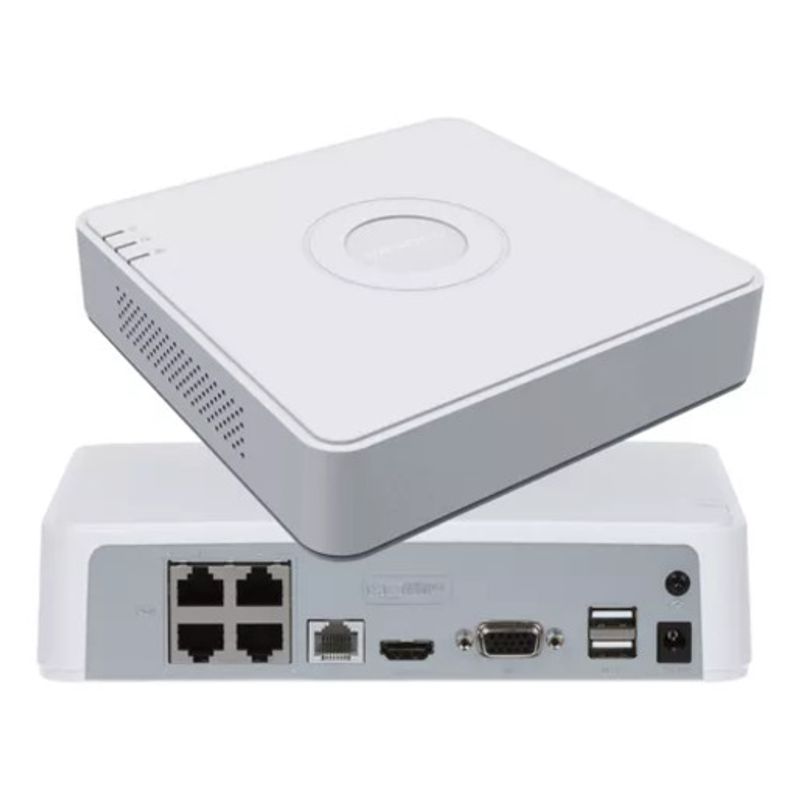 HIKVISION - DS-7104NI-Q14P-D - Nvr 6mp De 4ch Poe Análisis Inteligente