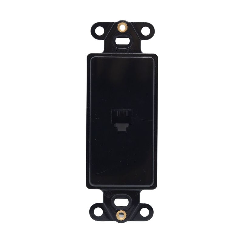 LEVITON - TOMA TELÉFONO DECORA SENCILLA LEVITON 40649-E RJ11 4H NEGRO