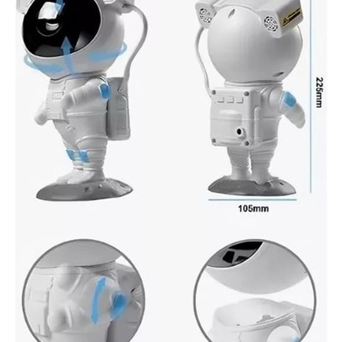 KIDSHOP - Proyector De Luz Astronauta Galaxia 818C