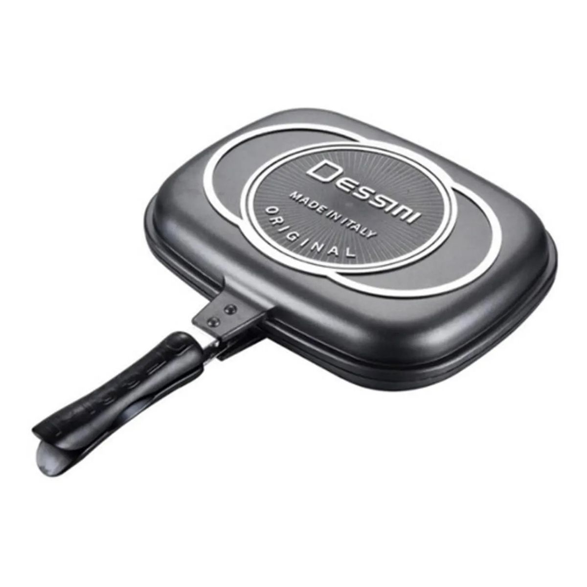 DESSINI - Sartén Doble 36 Cm Antiadherente Granito Cocina Saludable